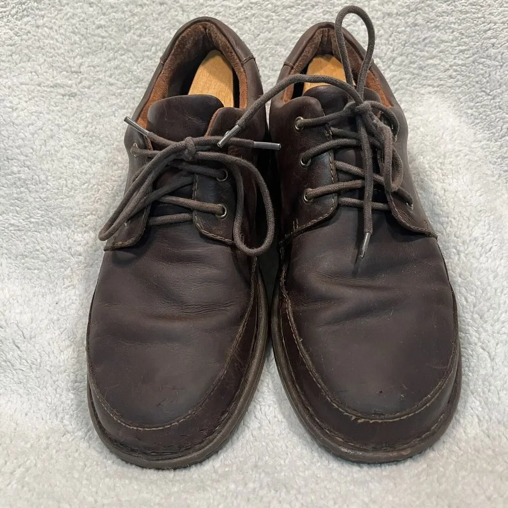 Born Mens Nigel Oxford Shoes Brown Cocoa Leather 8 B‎ H65606 Comfort Casual